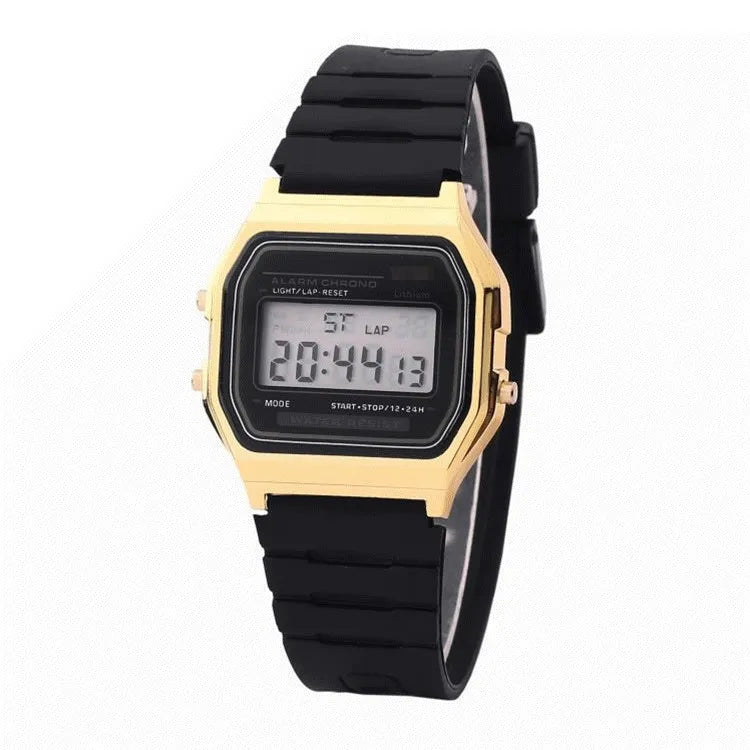 Luxury Gold Digital Women Watches Ultra-thin Sport LED Electronic Wrist Watch Luminous Clock Ladies Watch Girls montre femme