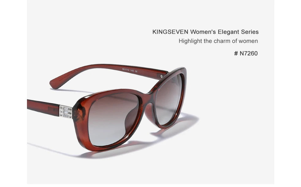 KINGSEVEN Young Style Women's Sunglasses Gradient Polarized Lens Luxury Design Ladies Elegant Lunette De Soleil Femme