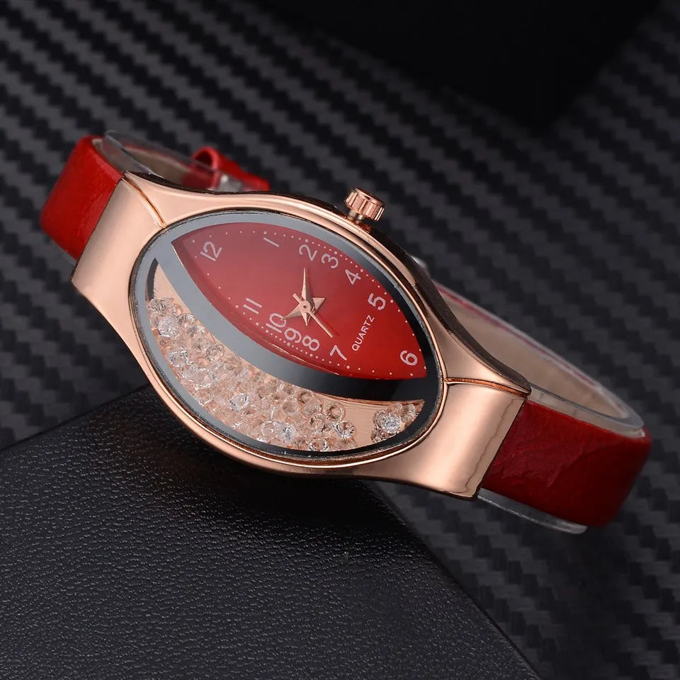 Fashion Oval Watch Women Luxury Gold Crystal Watches Metal Band Quartz Wristwatches for Ladies Girls Dames Horloge Montre Femme