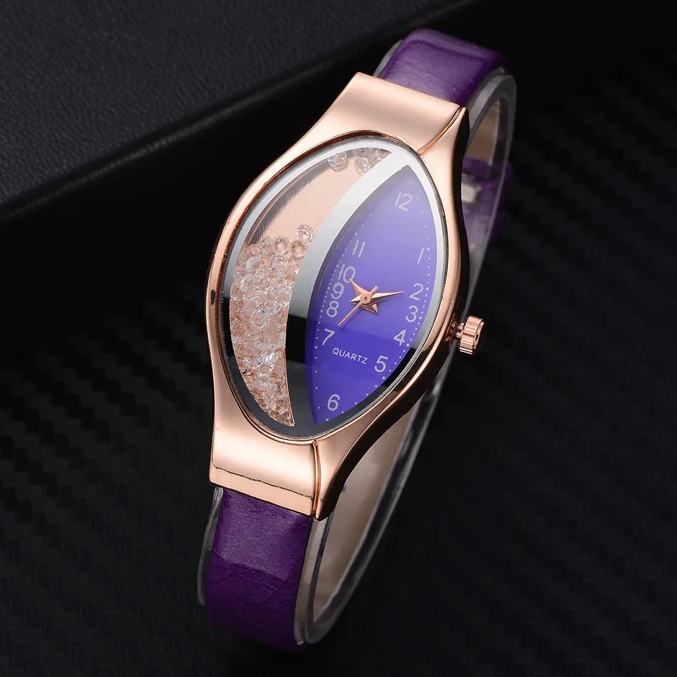 Fashion Oval Watch Women Luxury Gold Crystal Watches Metal Band Quartz Wristwatches for Ladies Girls Dames Horloge Montre Femme