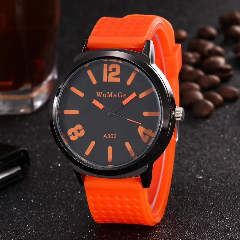 2022 Fashion Sport Watch Women Yellow Watches Candy Colour Big Dial Quartz Wristwatches Reloj Mujer Montre Femme Zegarki Damskie