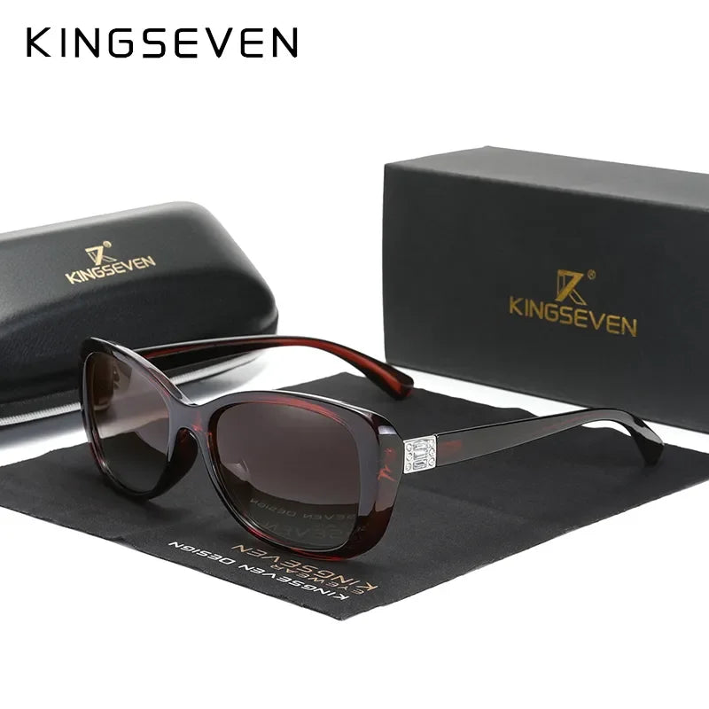 KINGSEVEN Young Style Women's Sunglasses Gradient Polarized Lens Luxury Design Ladies Elegant Lunette De Soleil Femme