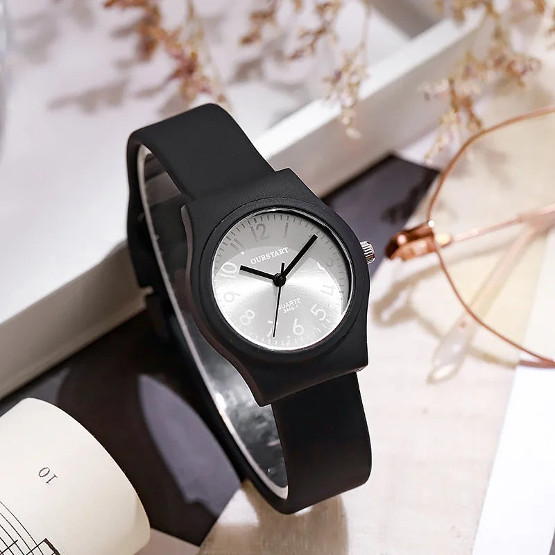 Candy Colored Silicone Strap Quartz Women's Watch Casual Fashion Digital Scale Wristwatch Montre Femme Reloj Mujer Dropshipping