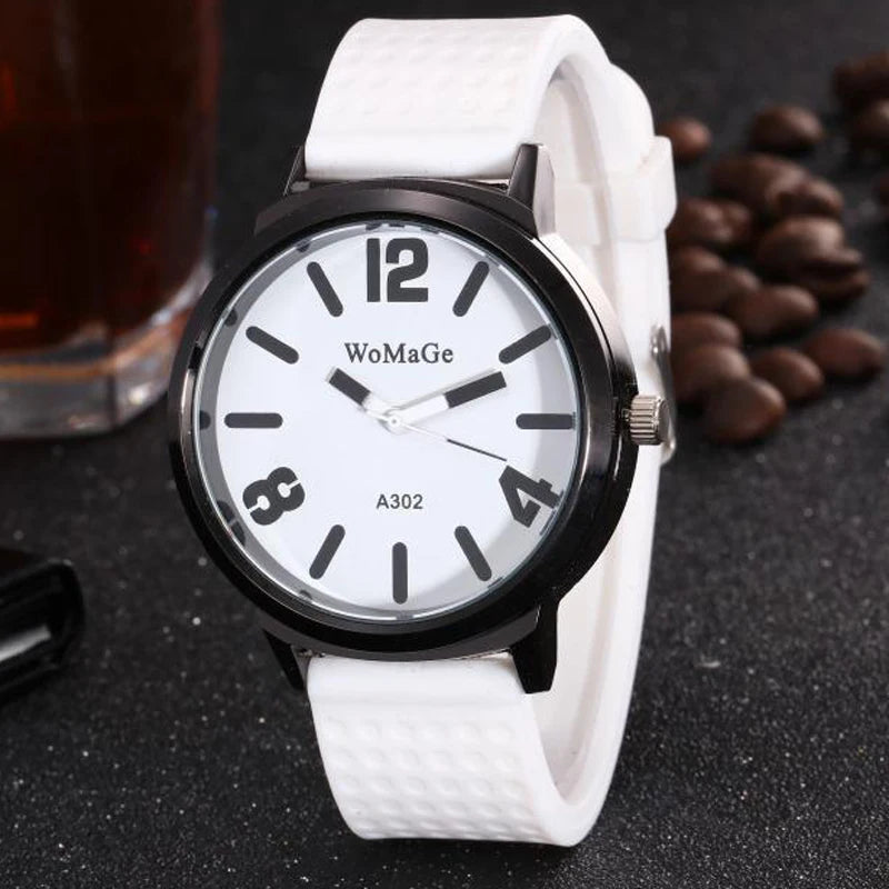 2022 Fashion Sport Watch Women Yellow Watches Candy Colour Big Dial Quartz Wristwatches Reloj Mujer Montre Femme Zegarki Damskie