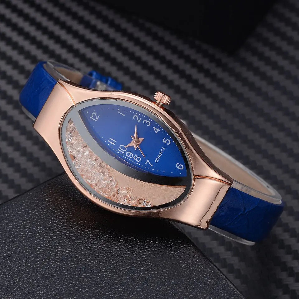 Fashion Oval Watch Women Luxury Gold Crystal Watches Metal Band Quartz Wristwatches for Ladies Girls Dames Horloge Montre Femme