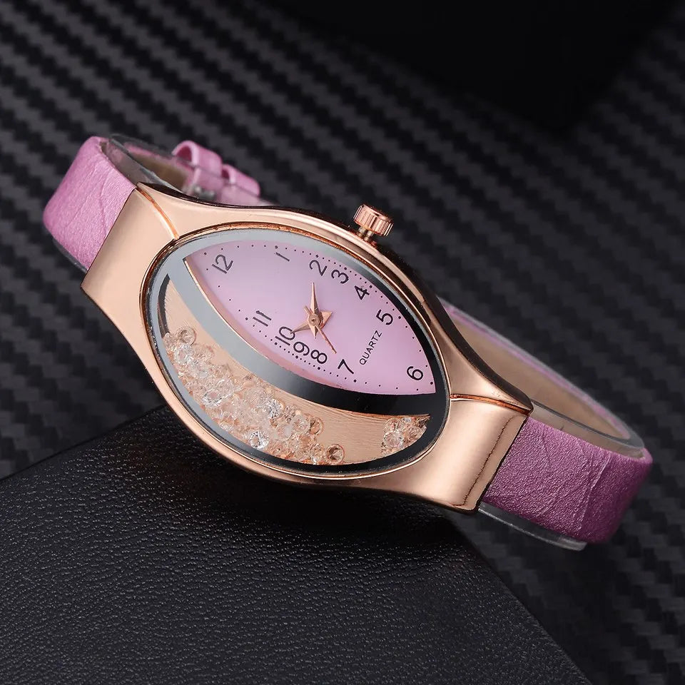 Fashion Oval Watch Women Luxury Gold Crystal Watches Metal Band Quartz Wristwatches for Ladies Girls Dames Horloge Montre Femme