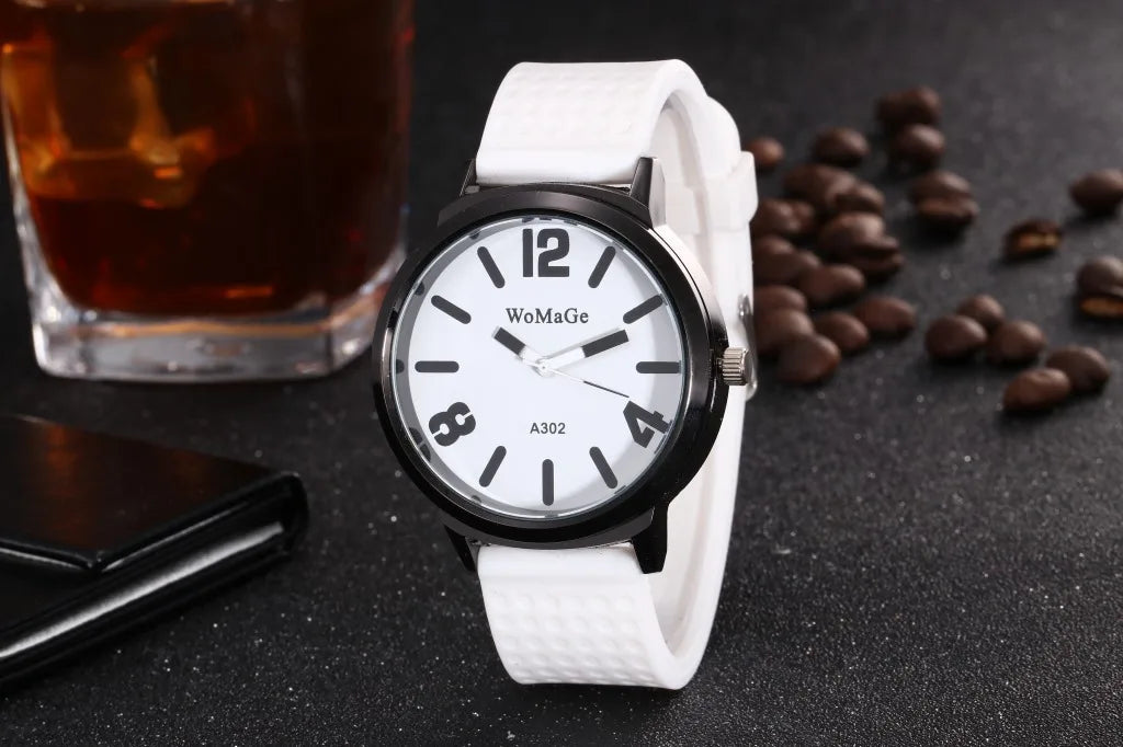 2022 Fashion Sport Watch Women Yellow Watches Candy Colour Big Dial Quartz Wristwatches Reloj Mujer Montre Femme Zegarki Damskie