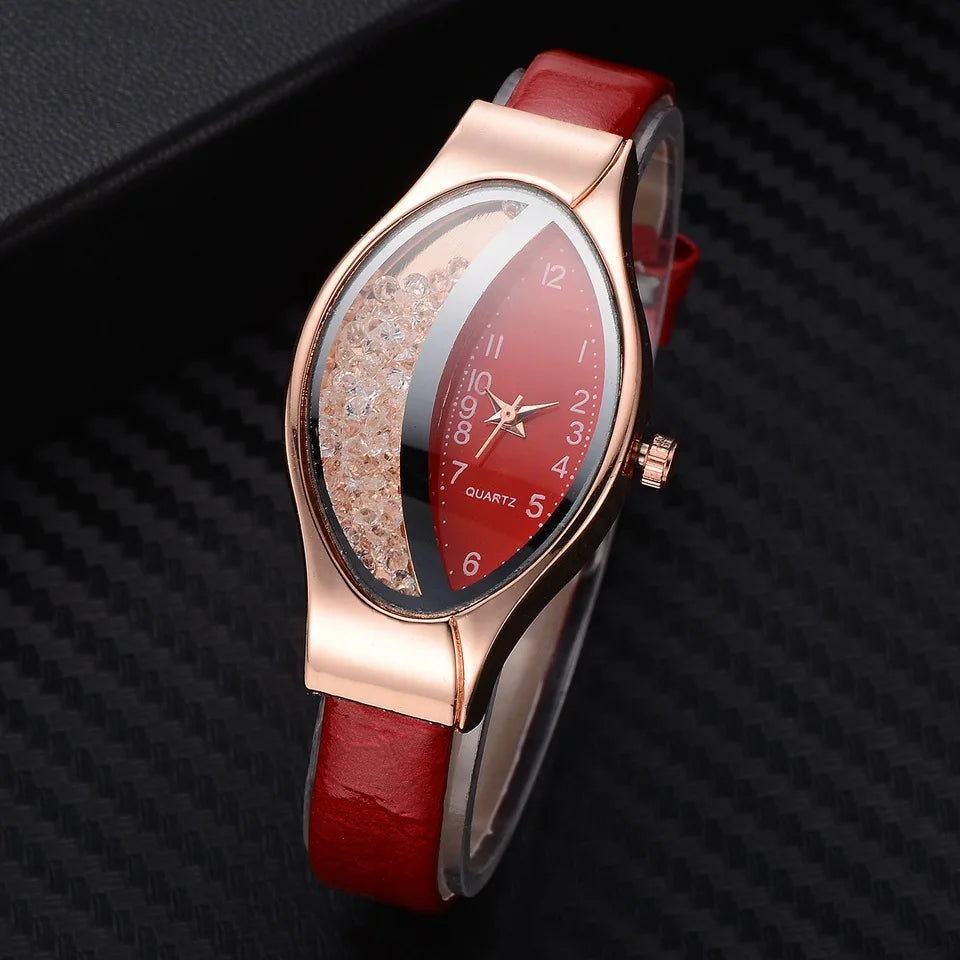 Fashion Oval Watch Women Luxury Gold Crystal Watches Metal Band Quartz Wristwatches for Ladies Girls Dames Horloge Montre Femme