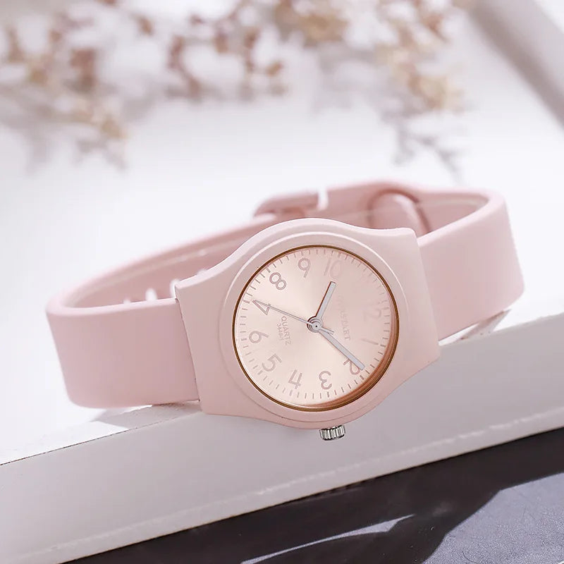 Candy Colored Silicone Strap Quartz Women's Watch Casual Fashion Digital Scale Wristwatch Montre Femme Reloj Mujer Dropshipping