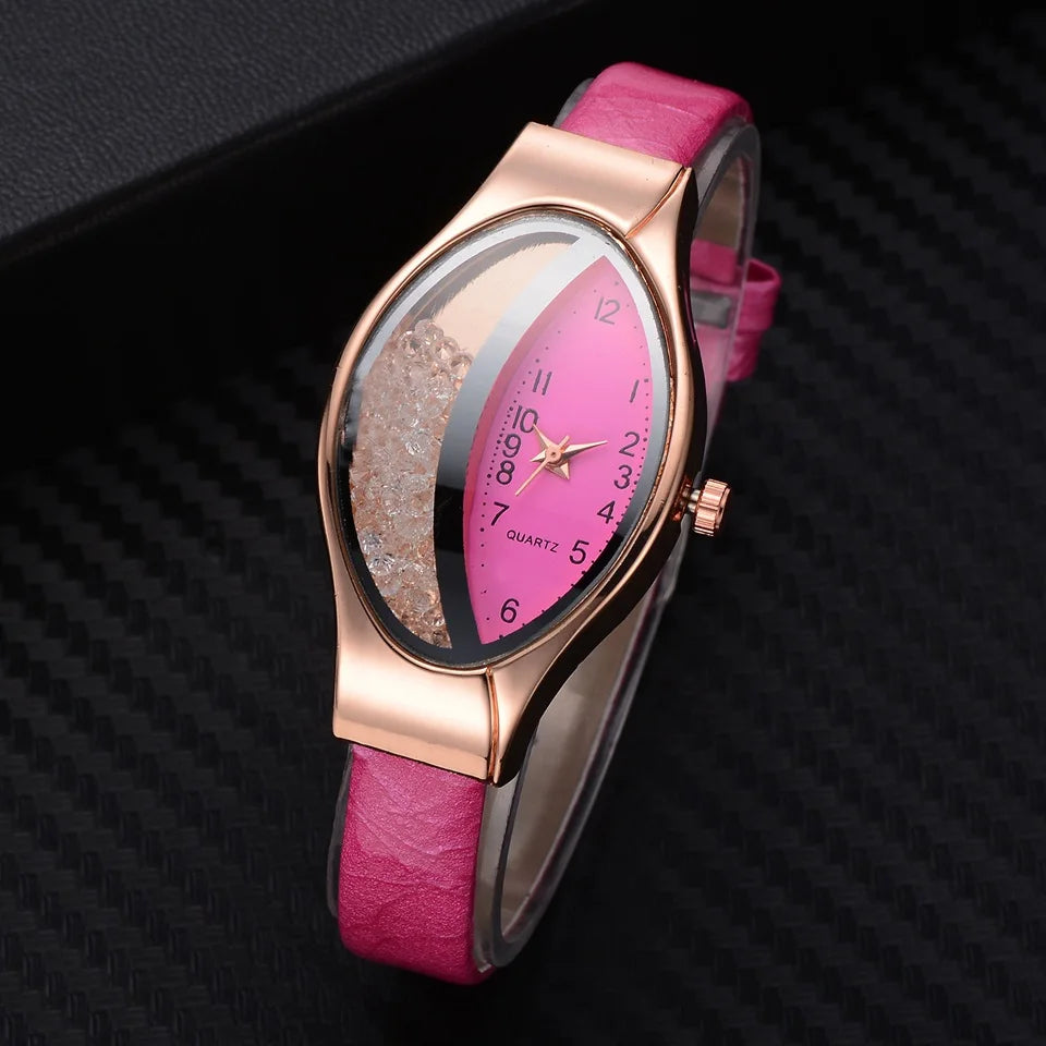 Fashion Oval Watch Women Luxury Gold Crystal Watches Metal Band Quartz Wristwatches for Ladies Girls Dames Horloge Montre Femme