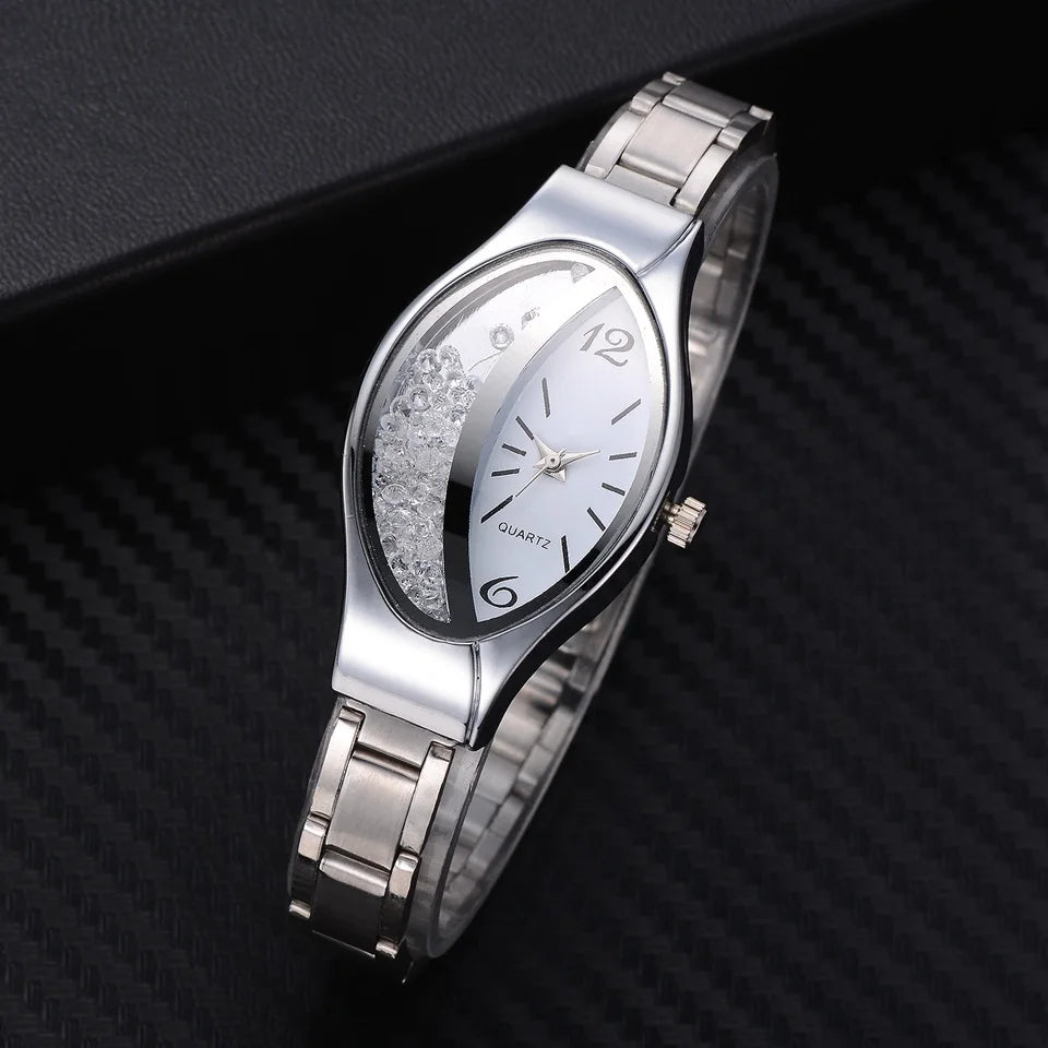 Fashion Oval Watch Women Luxury Gold Crystal Watches Metal Band Quartz Wristwatches for Ladies Girls Dames Horloge Montre Femme