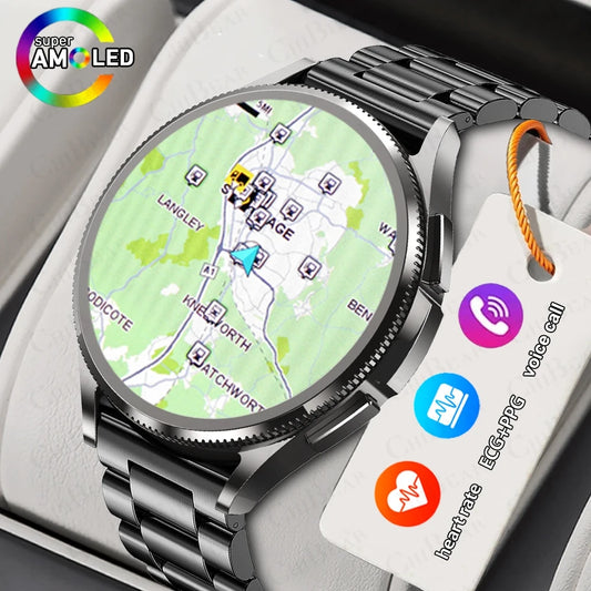 For Samsung Galaxy Watch 6 Classic Smartwatch Men's GPS Sports Fitness Women's Health Waterproof Bluetooth Call Smart Watch 2024