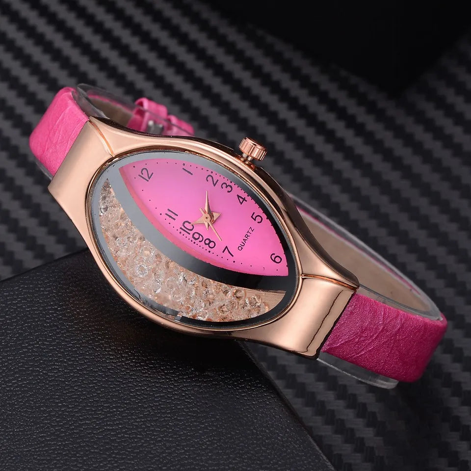 Fashion Oval Watch Women Luxury Gold Crystal Watches Metal Band Quartz Wristwatches for Ladies Girls Dames Horloge Montre Femme