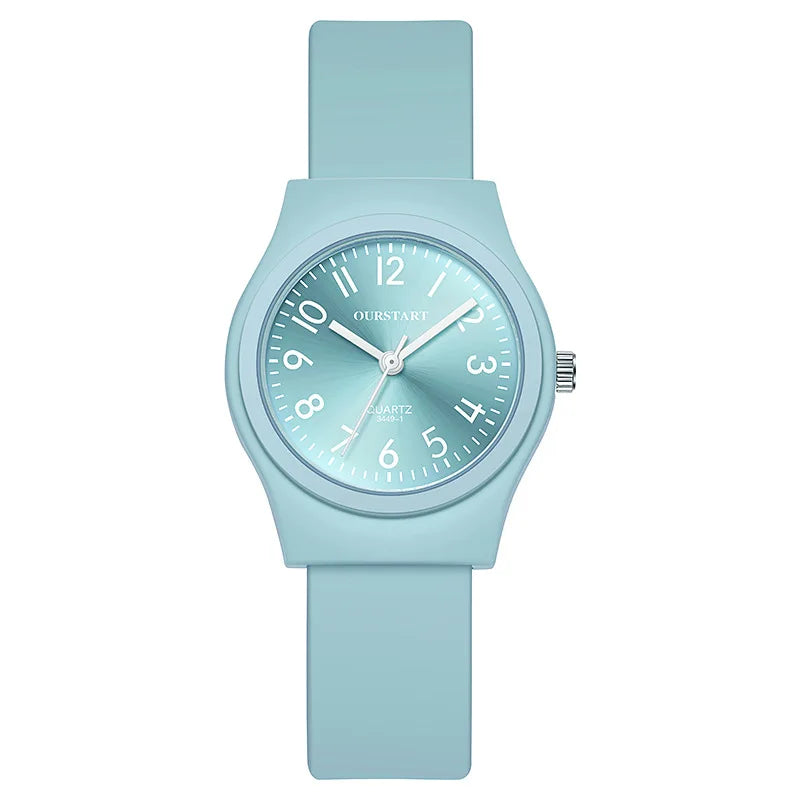 Candy Colored Silicone Strap Quartz Women's Watch Casual Fashion Digital Scale Wristwatch Montre Femme Reloj Mujer Dropshipping